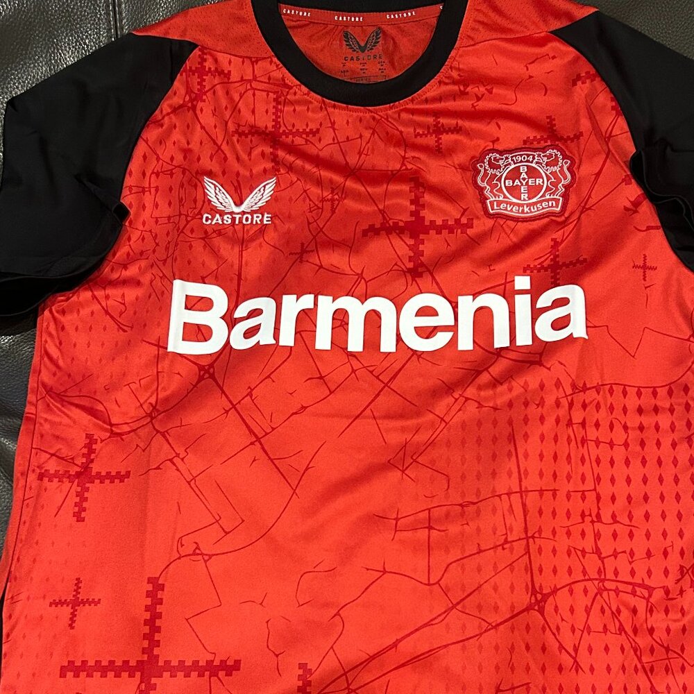 GERMANY Bundesliga BAYER 04 LEVERKUSEN Men's JERSEY Sz M,L,XL,2XL By Castore